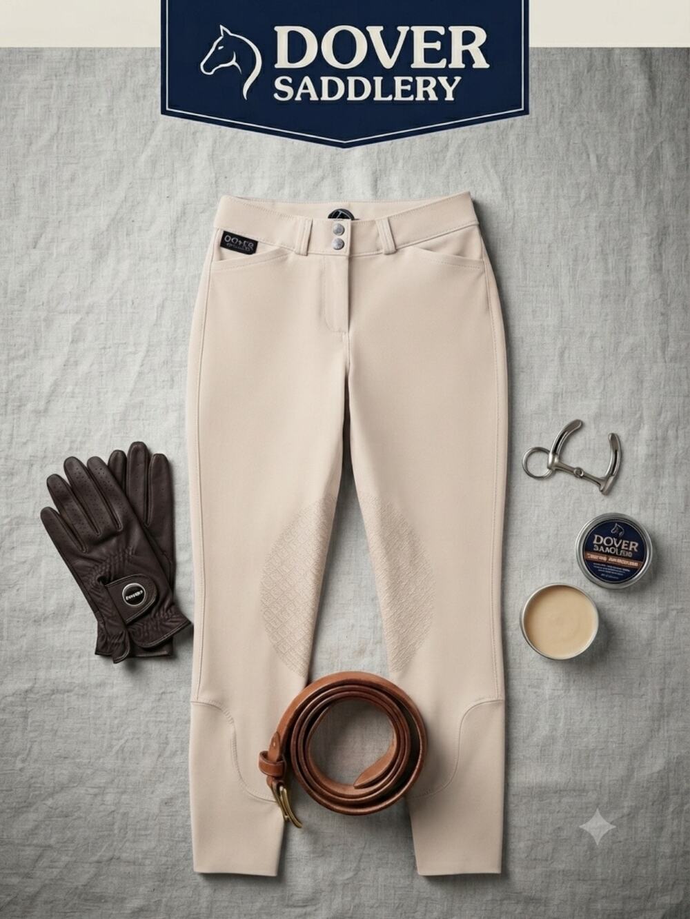 Dover Saddlery Riding Breeches - Tan - Size 26